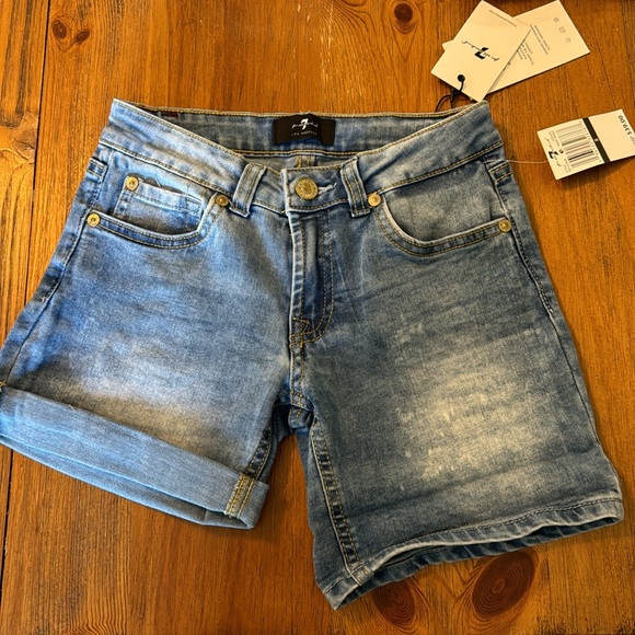 NWT Girl’s 7 For All Mankind A Pocket Shorts Sz 8 - Picture 8 of 9
